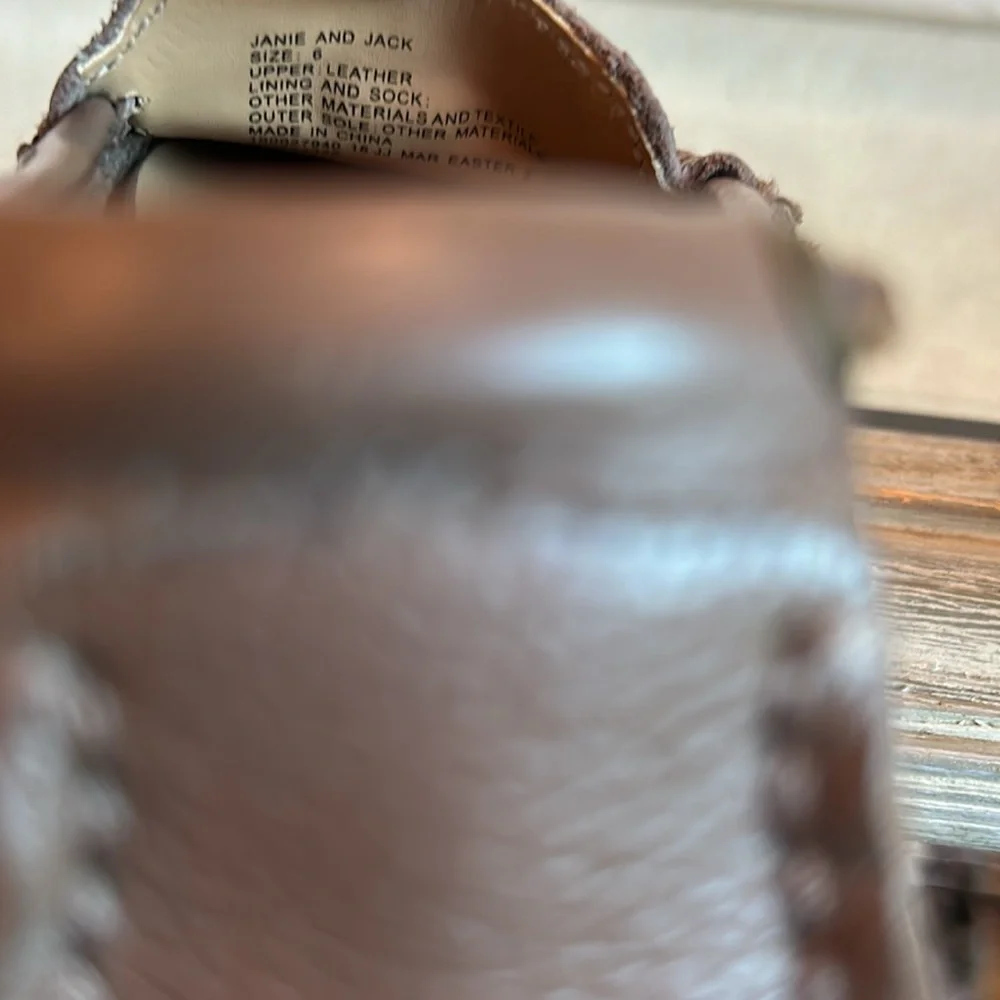 Janie and Jack-brown leather loafer - Picture 7 of 7